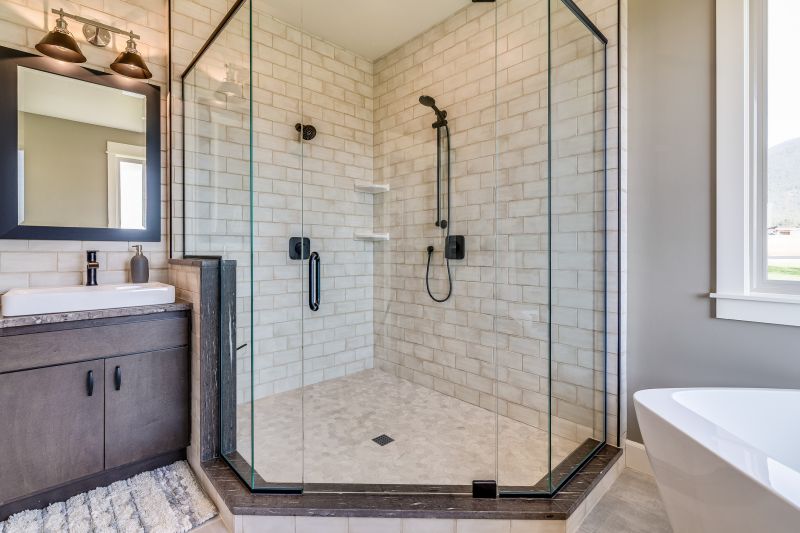 Contemporary Walk-In Shower with Glass Walls